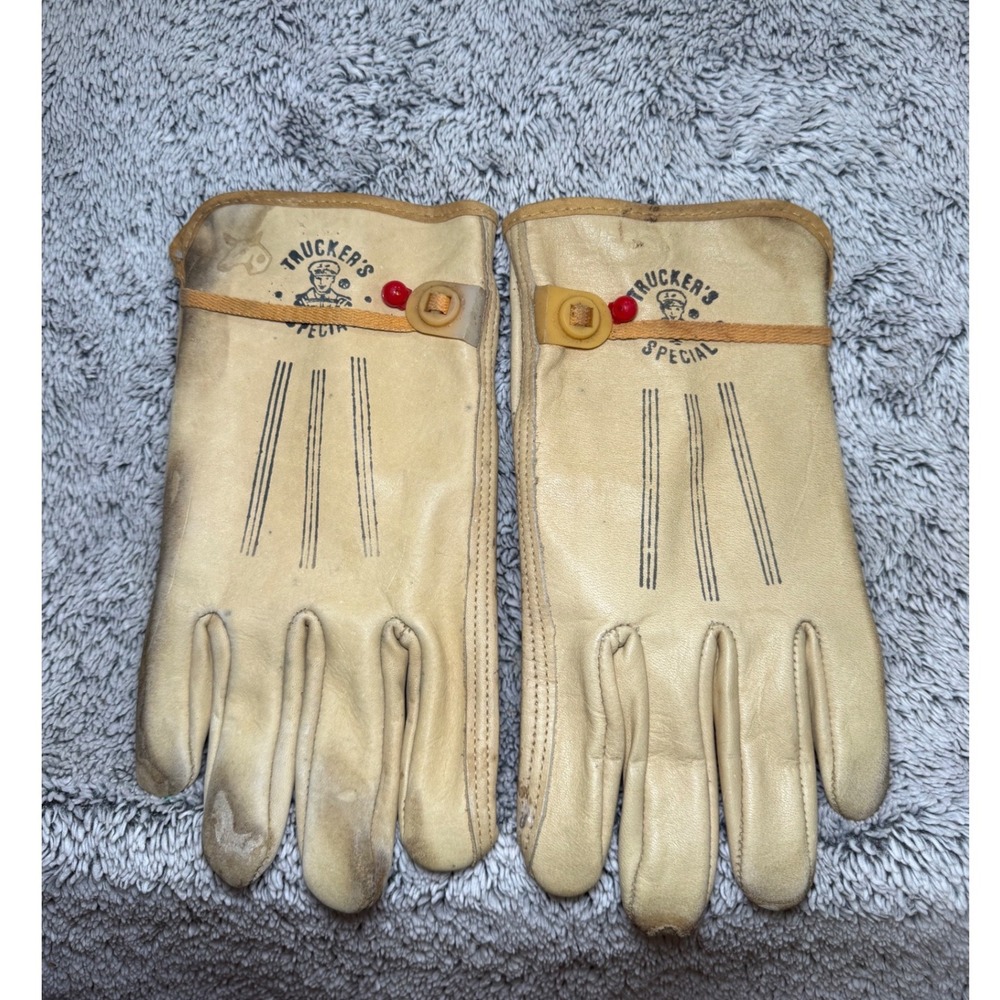 Vintage Wells Lamont Truckers Special Leather Work Gloves L Freddy Krueger